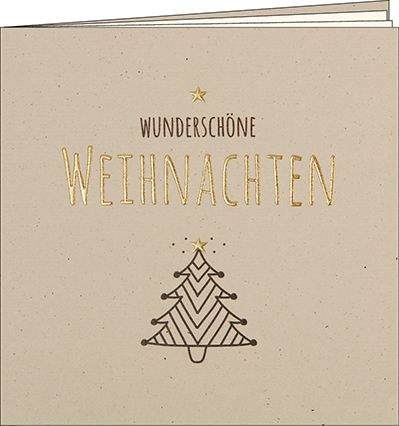 Weihnachtskarten &quot;wunderschöne Weihnachten&quot;, 150 x150 mm, mit Couvert